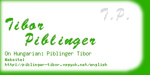 tibor piblinger business card